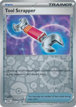 Tool Scrapper 085/086 Reverse Holo White Flare WHT English Pokemon Card NM - Image 1