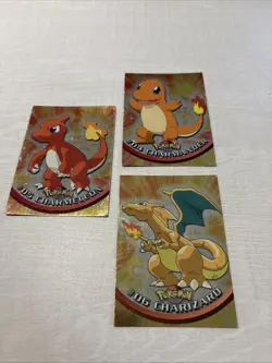 Pokemon Charizard #06 Holo Chrome Card Topps TV Series 1, Blue Logo, 1st Edition - Image 1