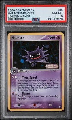 2006 POKEMON EX LEGEND MAKER #35 HAUNTER-REVERSE FOIL PSA 8 New Cert - Image 1