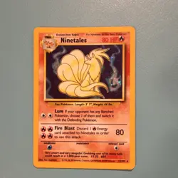 Pokemon Ninetales Base Set Holo Rare Unlimited 12/102 English Stage 1 80 HP - Image 1