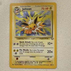 Pokemon Jolteon Jungle Holo Rare 4/64 Unlimited Stage 1 English 70 HP - Image 1