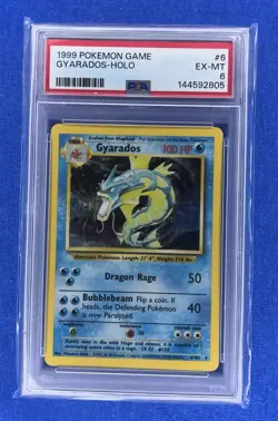 1999 POKEMON GAME GYARADOS HOLO #6 PSA 6 - Image 1