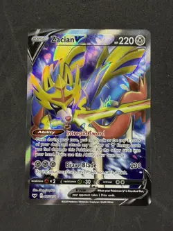 Pokemon TCG 2020 Sword & Shield Base Zacian V 195/202 - Image 1