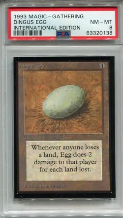 MTG Magic The Gathering International Edition Card Dingus Egg PSA 8 - Image 1