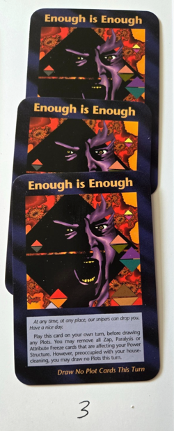1995 Illuminati New World Order INWO Card Game LOT 270+ Trump ENOUGH IS ENOUGH - Image 5