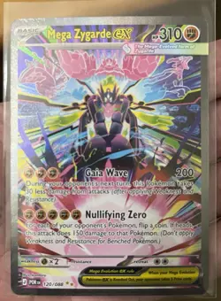 Pokemon Mega Zygarde EX 120/088 Full Art Holo Card Gaia Wave Nullifying Zero - Image 3