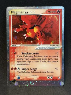 Magmar ex 100/109 Ruby & Saphire Ultra Rare Holo Pokemon Card (HP-DMG) - Image 1