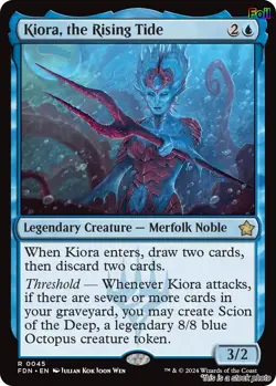 Kiora, the Rising Tide [FDN - 45] - NM [Foil] TCG MTG - Image 1