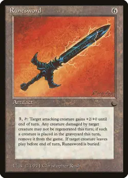 MTG Runesword ** The Dark ** English (LP) - Image 1
