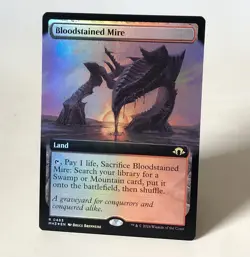 MTG Bloodstained Mire - Extended Art Foil - MH3 NM - Image 1