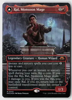 Ral, Monsoon Mage (Borderless) #445 (Foil) (NM) Modern Horizons 3 MH3 Magic MTG - Image 1