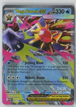 Mega Starmie ex 021/088 Double Rare Perfect Order Pokemon NM - Image 1