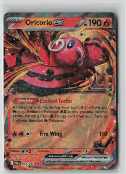 Oricorio ex 018/094 Double Rare Phantasmal Flames Pokemon NM - Image 1