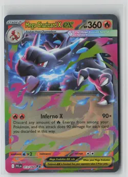 Mega Charizard X ex 013/094 Double Rare Phantasmal Flames Pokemon NM - Image 1