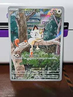 Pokemon 2025 Phantasmal Flames Meowth 106/094 Illustration Rare - Image 1