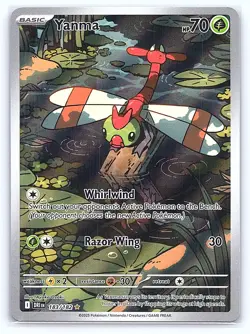 Yanma 183/182 Illustration Rare Destined Rivals Pokemon Holo Near Mint - Image 1