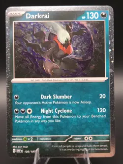 Pokemon Obsidian Flames 136/197 Darkrai Cosmos Holo with Swirl - Image 1