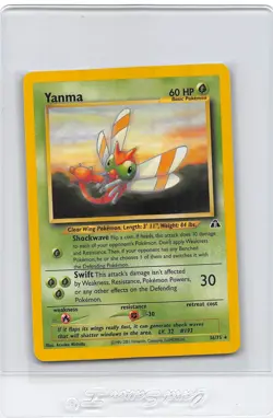 Yanma 36/75 - NON-Holo Rare - Neo Discovery - Vintage WoTC Pokemon Card - NM/LP - Image 1