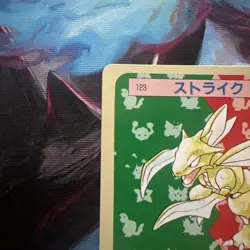 1997 Topsun Japanese Pokemon Green Back Scyther #123 LP - Image 5