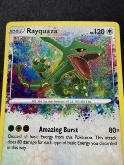 Pokemon Rayquaza Vivid Voltage Amazing Rare Holo Basic 138/185 120HP 2020 - Image 2