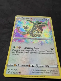 Pokemon Rayquaza Vivid Voltage Amazing Rare Holo Basic 138/185 120HP 2020 - Image 3