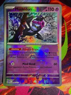 MUNKIDORI (MASTER BALL PATTERN) 044/131 - POKEMON PRISMATIC EVOLUTIONS - NM RARE - Image 1