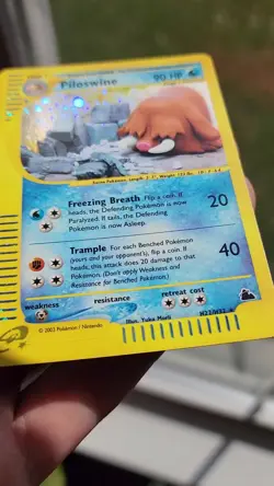 Pokemon Piloswine H22/H32 Skyridge Holo Rare 2003 English TCG WOTC - VERY CLEAN - Image 2