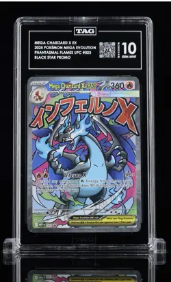 Mega Charizard X EX 023 Me: Mega Evolution Promo Holo TAG 10 Pokemon TCG 2025 - Image 1