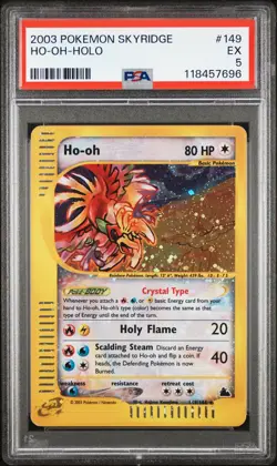 2003 POKEMON SKYRIDGE #149 HO-OH-HOLO PSA 5 - Image 1