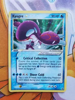 2006 Pokemon Gold Star Kyogre Holo EX Delta Species MP - Image 1