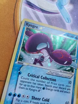 2006 Pokemon Gold Star Kyogre Holo EX Delta Species MP - Image 2