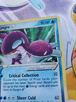 2006 Pokemon Gold Star Kyogre Holo EX Delta Species MP - Image 3