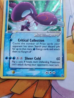 2006 Pokemon Gold Star Kyogre Holo EX Delta Species MP - Image 4