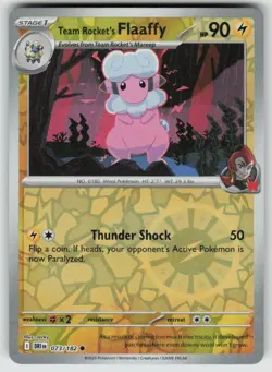 Team Rocket's Flaaffy 073/182 Common Destined Rivals Pokemon Reverse Holo NM - Image 1