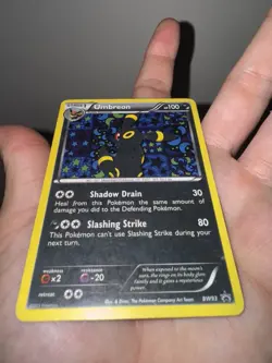 2013 Pokemon TCG Trading Card Umbreon BW93 Black & White Promo Ultra Rare Holo - Image 3