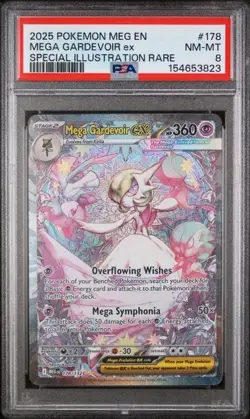 2025 POKEMON MEG EN-MEGA EVOLUTION #178 MEGA GARDEVOIR ex SIR PSA 8 NM-MT - Image 1