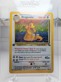 Wizards Pokemon TCG Fossil Dragonite 4/62 Holo Rare English 1999 100 HP - Image 1