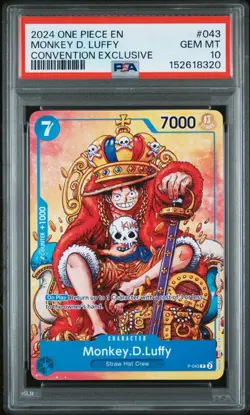 Monkey.D.Luffy (Convention Promo 2024) P-043 One Piece Promotion Psa 10 - Image 1