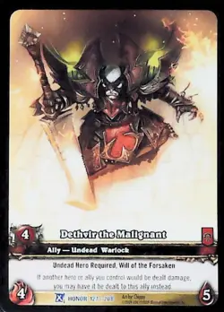 World of Warcraft TCG Dethvir The Malignant (Extended Art) - Fields of Honor 127 - Image 1