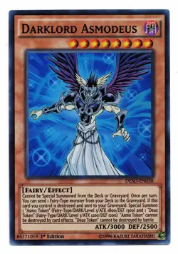 Yu-Gi-Oh Card: Darklord Asmodeus DESO-EN038 Super Rare 1st Edition! NM - Image 1