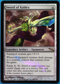 Sword of Kaldra (Prerelease) FOIL Mirrodin Promos NM Rare CARD (499831) ABUGames - Image 1