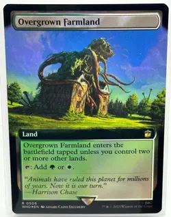 Overgrown Farmland (Extended Art) Doctor Who MTG Magic the Gathering, FOIL (0506 - Image 1