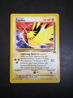 Pokemon Card - Zapdos 23 Promo Holo - Wizards of the Coast - 2000 Vintage - LP - Image 1