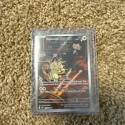 Team Rockets Meowth Destined Rivals Illustration, Rare Near Mint Card 203/182 - Image 1