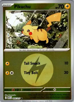 PIKACHU (ENERGY SYMBOL PATTERN) 055/217 C ASCENDED HEROES POKEMON NM/M - Image 1
