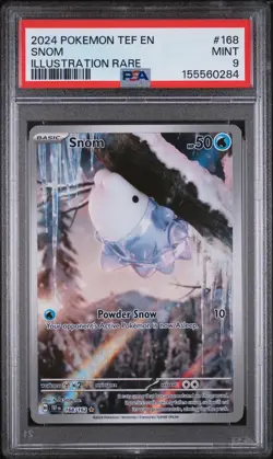 2024 Pokemon Temporal Forces Snom #168 Illustration Rare PSA 9 MINT - Image 1