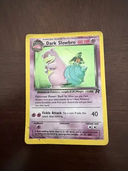 Pokemon Dark Slowbro 12/82 Team Rocket Holo Rare Unlimited 60 HP 2000 English - Image 1