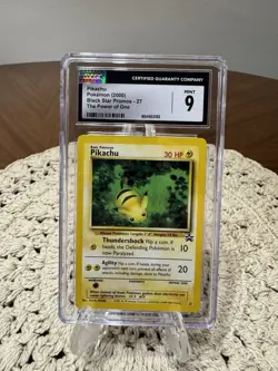 Pokemon TCG Pikachu Black Star Promo #27 The Power of One 2000 CGC Mint 9 - Image 1