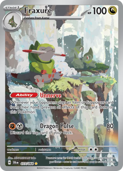 Fraxure 077/064 Illustration Rare Shrouded Fable Pokemon Near Mint - Image 1