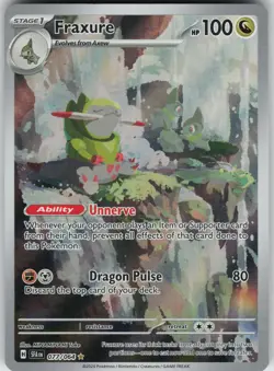 Fraxure 077/064 Illustration Rare Shrouded Fable Pokemon Near Mint - Image 3